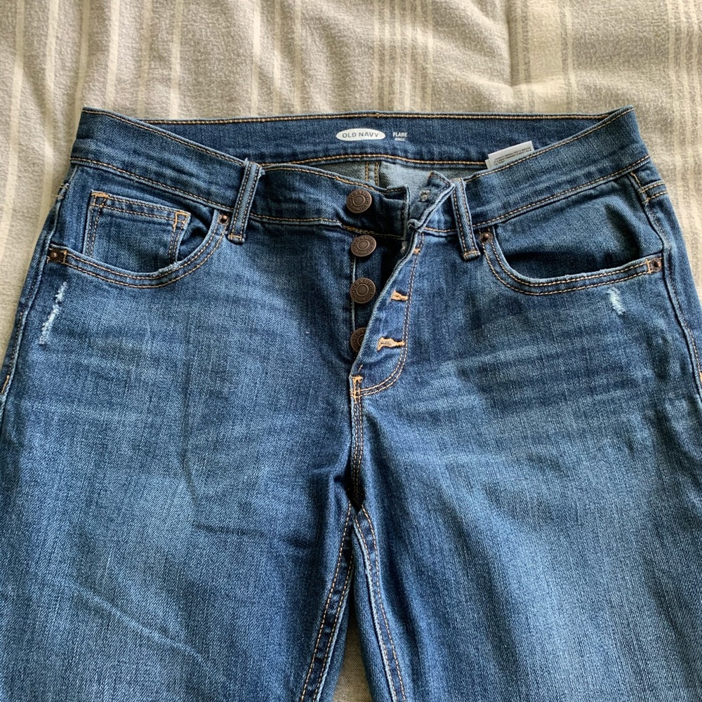 Old Navy flare cropped jeans